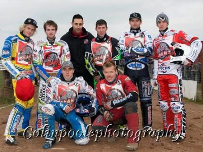 Matěj Kůs s týmem, Newcastle Diamonds – Redcar Bears, 2012